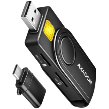 AXAGON Compact travel USB-A + USB-C adapter: Smart