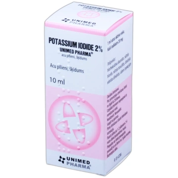 POTASSIUM IODIDE 2 % acu pilieni, 10 ml