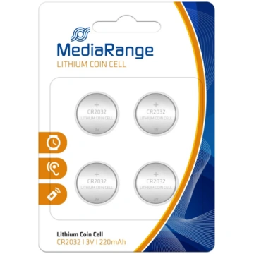 BATTERY LITHIUM CR2032 3V/4PCS MRBAT132 MEDIARANGE