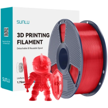 Sunlu PLA+ Filament (Transparent Red) PLA+ TR