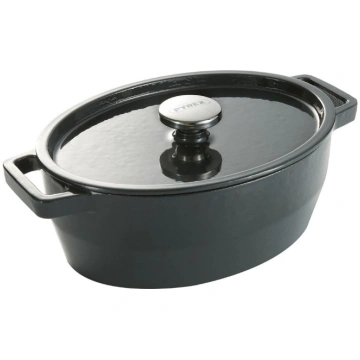Čuguna katls 5,8L Pyrex ovāls 33x25cm pelēks 33SC4