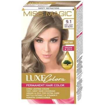 Noturīga matu krāsa Miss Magic Luxe Colors 9.1 Ver