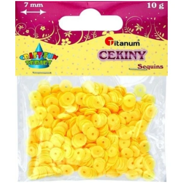Titanum Cekiny 7mm pastelowe zolte 14g CRAFT-FUN 4