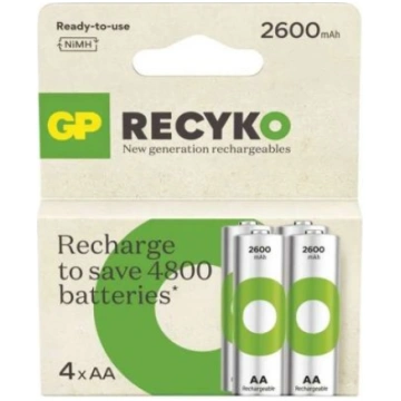 Uzlādējamas NIMH AA baterijas GP Battery (4 bateri