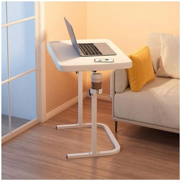 Adjustable Foldable Sofa Bedside Table with Cup Ho