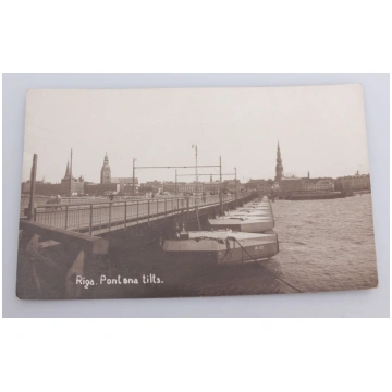 Atklātnīte "Rīga. Pontona tilts"