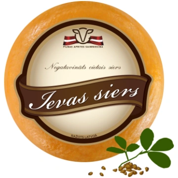 Ievas siers ar siera amoliņa sēklām - lielais ritu