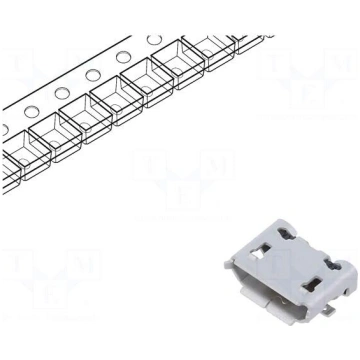 Connector: USB B micro | socket | ZX | on PCBs | S