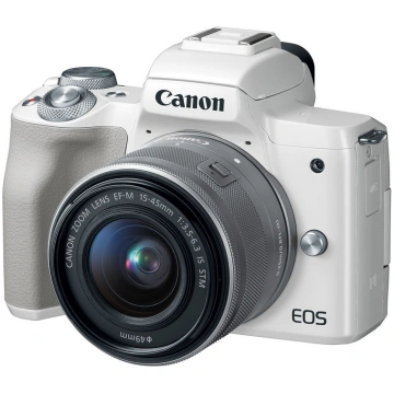 Canon EOS M50 White + EF-M 15-45mm IS STM Silver