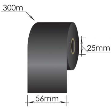 Ribbons 56mm x 300m/25mm/56mm/ Resin/Out, melns Te