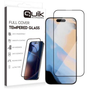 Quik Accessories Full Cover Tempered Glass Aizsarg
