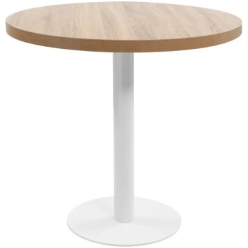 vidaXL bistro galds, gaiši brūns, 80 cm, MDF, Ruda