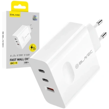 Blavec Wall charger BC-11 GaN - USB + 2x Type-C - 