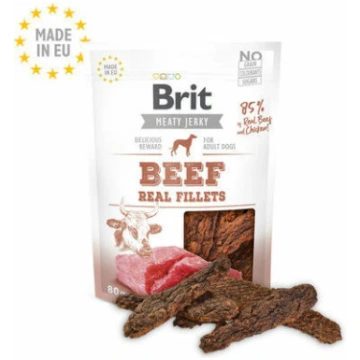 Brit Meat Jerky Beef Real Fillets ar Liellopu kāru