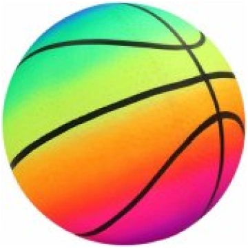 LEAN Toys Beach Ball Rubber Rainbow Colorful Baske