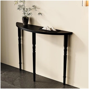 Semicircular Console Table with Sturdy Table Legs,