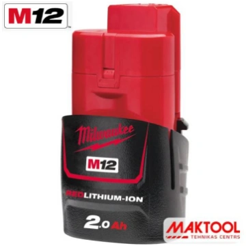 Akumulators 12V 2,0Ah M12 B2 Milwaukee 4932430064