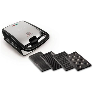 TEFAL SW854D Waffle Iron Snack Collection, 700W, 4