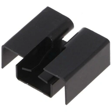Heatsink: extruded; U; TO220; black; L: 19.1mm; W: