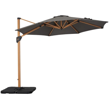 Dārza saulessargs Domoletti, 300 cm, pelēka krās