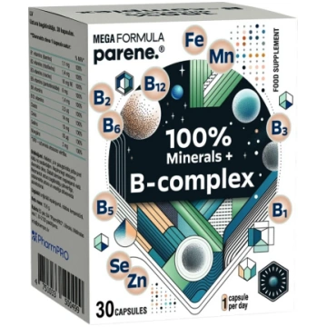 MEGA FORMULA 100% Minerals + B-complex, 30 kapsula