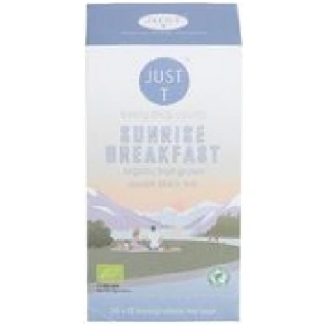 Tēja Just T, melnā, Sunrise Breakfast, Bio, 20gab