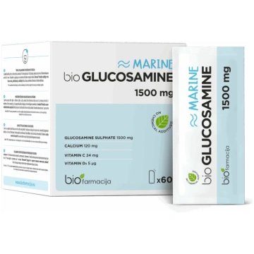 BIOFARMACIJA GLUCOSAMINE Marine 1500mg pulveris N6