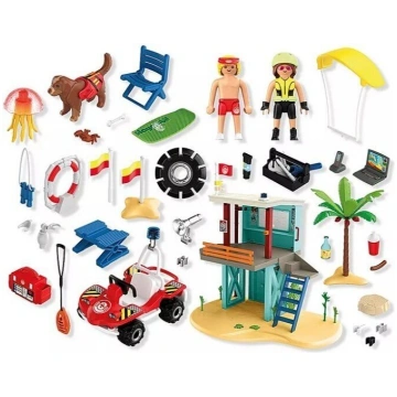 Playmobil glābēju tornis un pludmales bagijs 71903