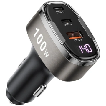USB C auto lādētāja adapteris, 100 W cigarešu aizd