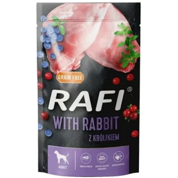 Mitrā barība suņiem dolina noteci Rafi Rabbit Blue