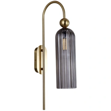 Sienas lampa Light Prestige Piega, dūmakainā krāsā