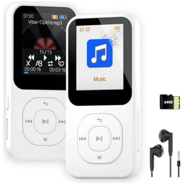 64 GB MP3 atskaņotājs ar Bluetooth 5.3, pārnēsājam