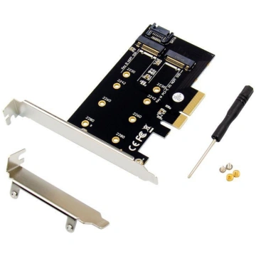 MicroConnect PCIe x4 M.2 B AND M Key NVMe SSD Adap