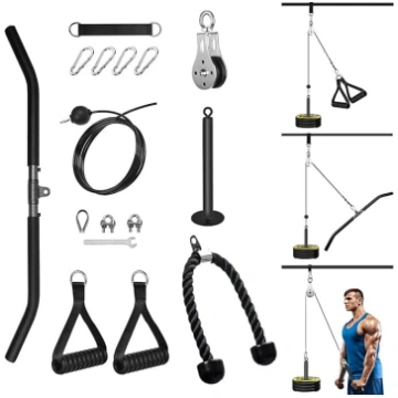 Kabeļu rullīšu fitnesa sistēma Lat Pull Gym Cable