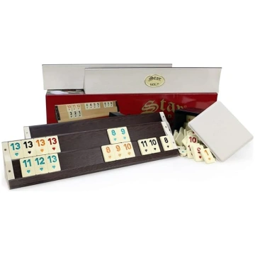Original Star Gold Rummy/Okey Set - koka plastmasa
