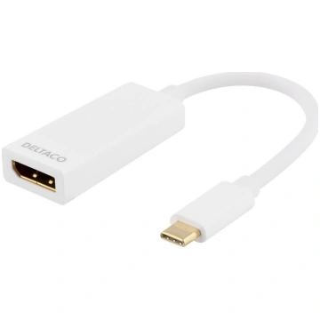 Adapteris Usb Deltaco Usb-c - Displayport Balts (d