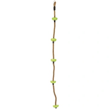 Kāpšanas virve, 200 cm, brūngana krās./gaiši zaļš 