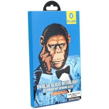 5D Monkey Glass For Samsung Galaxy S10 Plus Black 