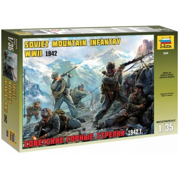 1:35 Zvezda 3606 Padomju kalnu strēlnieki 1942. ga