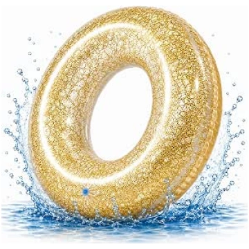 Inflatable Doughnut Swimming Ring Brown Diameter 1