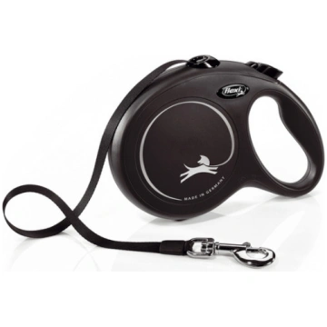 flexi New Classic M 5m black (lente) - pavada suņi