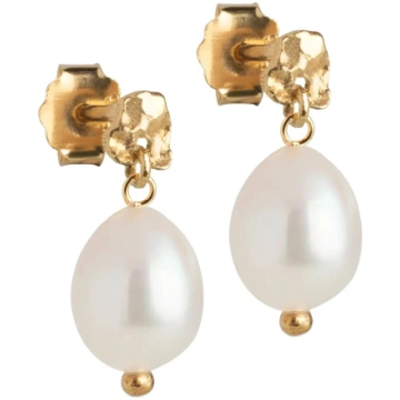 Enamel Copenhagen - Poe Pearl Studs - izmērs ONE S