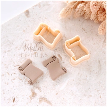 Polymer Clay Cutter, Scroll Shapes, Vintage Earrin