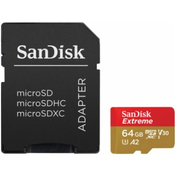 SANDISK Extreme PLUS 64GB microSDXC + SD Adapter +