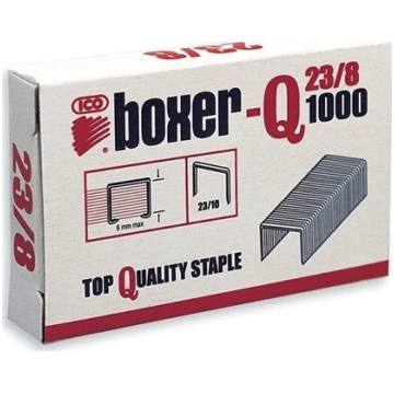 ICO Boxer Zszywki 23/8 galwanizowane 1000 sztuk IS