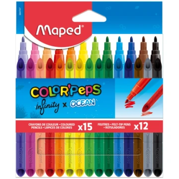 Zīmuļkrāsas MAPED Infinity Innovation 15 krāsas + 