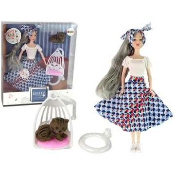 Baby Doll Emily Gray Hair Kitten Swing