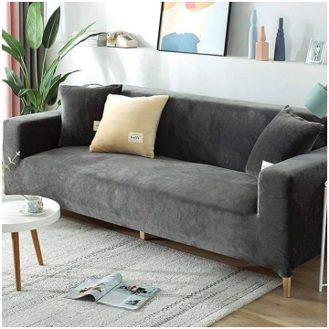 Luxury Velvet Sofa Slipcover 2-3-4 Seater Soft Plu