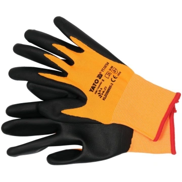 15G NITRILE COATED NYLON PROTECTIVE GLOVES WITH CO