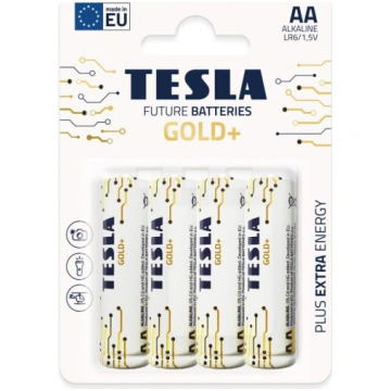 Tesla Batteries - 4 gab. Sārmaina baterija AA GOLD